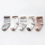 Baby Girls Cotton Cartoon Autumn Socks For Newborn Toddler Unique Style Soft Material Cute Colors
