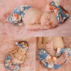 Baby Girls Floral Printed Elastic Waist Big Flower Bottoms Leggings Pants Toddler Trousers With Bow In Set For Girls And Baby and Newborn Baby