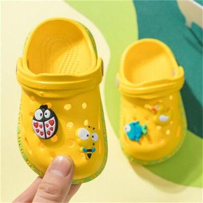 Baby Hole Shoes Summer New Children Nice Non-Slip Soft Floor Boys Girls Beach Sandals Clogs for Boys and Girls Non-Slip Breathable Kids Clogs Garden High Elasticity Kids Sandals Indoor Outdoor Waterproof Beach Sandals Stevvex