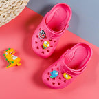 Baby Hole Shoes Summer New Children Nice Non-Slip Soft Floor Boys Girls Beach Sandals Clogs for Boys and Girls Non-Slip Breathable Kids Clogs Garden High Elasticity Kids Sandals Indoor Outdoor Waterproof Beach Sandals Stevvex