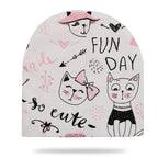 Baby Knit Cotton Cartoon Printed Baby Caps For Boys And Girls For Autumn And Winter Soft And Warm Cap