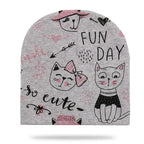 Baby Knit Cotton Cartoon Printed Baby Caps For Boys And Girls For Autumn And Winter Soft And Warm Cap