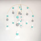 Baby Nordic Wooden Beads Wind Chimes with Wool Balls Nursery Mobile Crib Bed Bell Baby Bedroom Ceiling Wooden Beads Wind Chime Hanging Newborn Baby Bed Hanging Wind-bell Crib Tent Kids Room Decorations Ornaments Stevvex