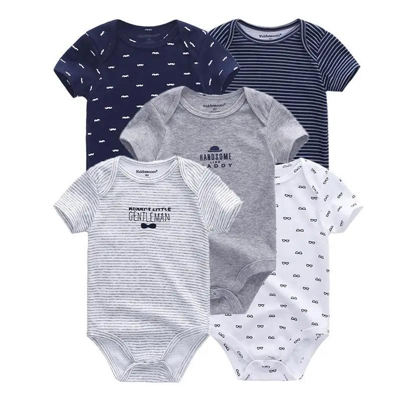 Baby Rompers Short Sleeve 100% Cotton Overalls Newborn Comfortable Clothes Super Soft Stretchable