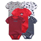 Baby Rompers Short Sleeve 100% Cotton Overalls Newborn Comfortable Clothes Super Soft Stretchable