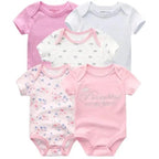 Baby Rompers Short Sleeve 100% Cotton Overalls Newborn Comfortable Clothes Super Soft Stretchable