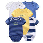 Baby Rompers Short Sleeve 100% Cotton Overalls Newborn Comfortable Clothes Super Soft Stretchable