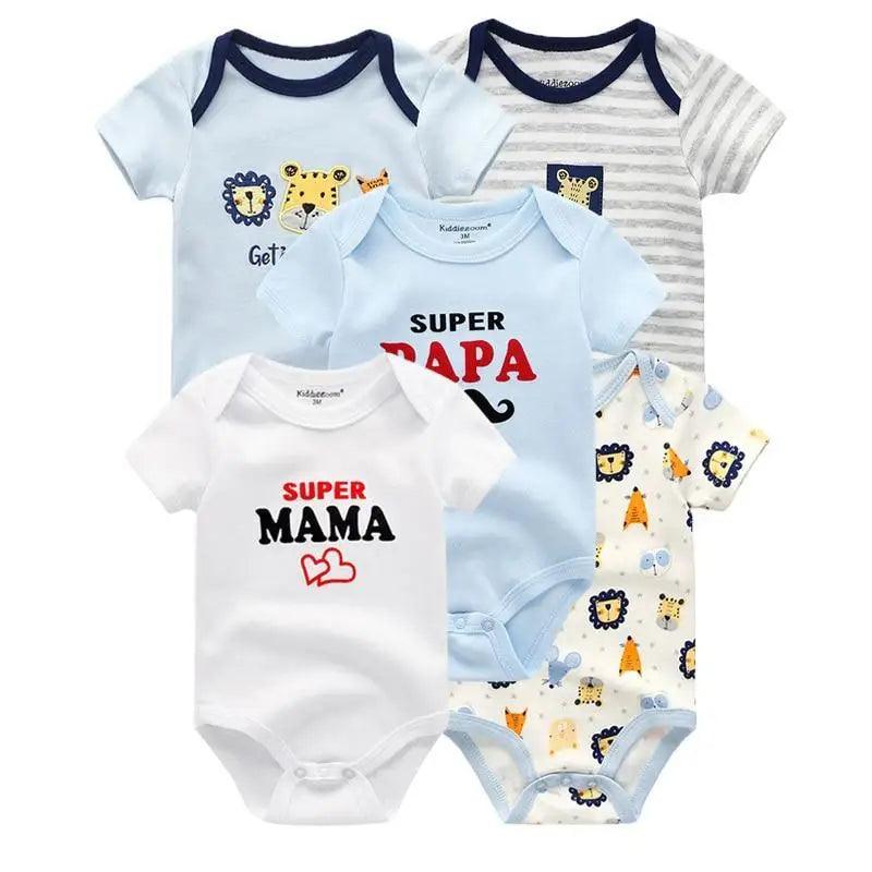 Baby Rompers Short Sleeve 100% Cotton Overalls Newborn Comfortable Clothes Super Soft Stretchable