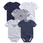 Baby Rompers Short Sleeve 100% Cotton Overalls Newborn Comfortable Clothes Super Soft Stretchable