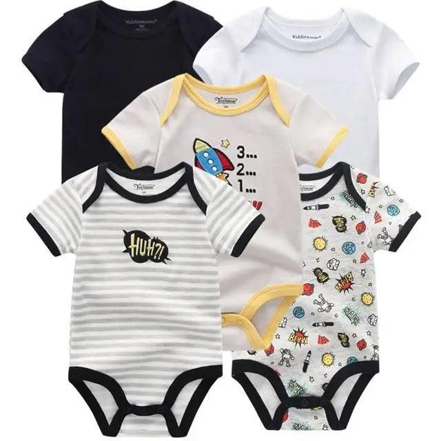 Baby Rompers Short Sleeve 100% Cotton Overalls Newborn Comfortable Clothes Super Soft Stretchable