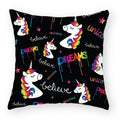 Baby Shower Unicorn Pillow Case Decorative Cute Pillowcase Pillow Protector Cushion Girl Unicorn Flowers Rose Pillow Case Sofa Bed Pillow Cover Prefect Gifts For Kids Party 45x45CM Stevvex