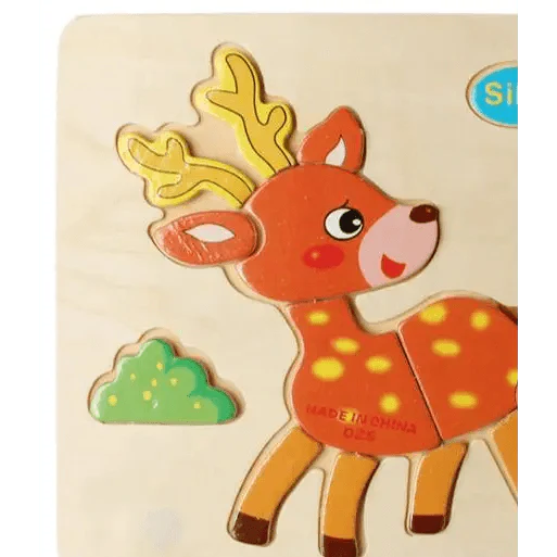 Baby Wooden Puzzle Toys for Toddlers Developing Educational Kids Toys For Children Game Cartoon Animal Gift 3 Years - SJB-DIAMOND ELITES