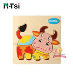 Baby Wooden Puzzle Toys for Toddlers Developing Educational Kids Toys For Children Game Cartoon Animal Gift 3 Years - SJB-DIAMOND ELITES
