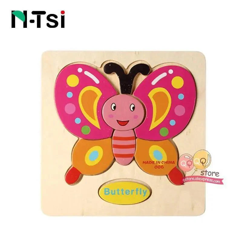 Baby Wooden Puzzle Toys for Toddlers Developing Educational Kids Toys For Children Game Cartoon Animal Gift 3 Years - SJB-DIAMOND ELITES