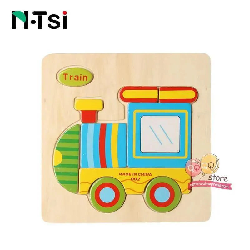 Baby Wooden Puzzle Toys for Toddlers Developing Educational Kids Toys For Children Game Cartoon Animal Gift 3 Years - SJB-DIAMOND ELITES