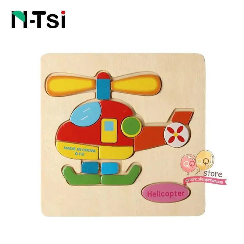 Baby Wooden Puzzle Toys for Toddlers Developing Educational Kids Toys For Children Game Cartoon Animal Gift 3 Years - SJB-DIAMOND ELITES