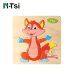 Baby Wooden Puzzle Toys for Toddlers Developing Educational Kids Toys For Children Game Cartoon Animal Gift 3 Years - SJB-DIAMOND ELITES