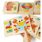 Baby Wooden Puzzle Toys for Toddlers Developing Educational Kids Toys For Children Game Cartoon Animal Gift 3 Years - SJB-DIAMOND ELITES