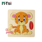 Baby Wooden Puzzle Toys for Toddlers Developing Educational Kids Toys For Children Game Cartoon Animal Gift 3 Years - SJB-DIAMOND ELITES