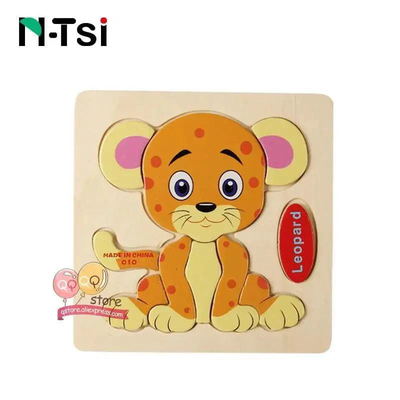 Baby Wooden Puzzle Toys for Toddlers Developing Educational Kids Toys For Children Game Cartoon Animal Gift 3 Years - SJB-DIAMOND ELITES