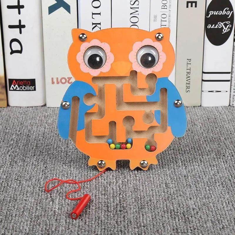 Baby Wooden Toy for Children Magnetic Maze Balance Board Wood game , Maze Puzzle baby Toys  0-12Months - SJB-DIAMOND ELITES