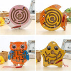 Baby Wooden Toy for Children Magnetic Maze Balance Board Wood game , Maze Puzzle baby Toys  0-12Months - SJB-DIAMOND ELITES