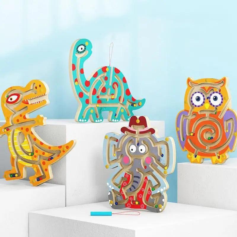 Baby Wooden Toy for Children Magnetic Maze Balance Board Wood game , Maze Puzzle baby Toys  0-12Months - SJB-DIAMOND ELITES