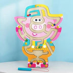 Baby Wooden Toy for Children Magnetic Maze Balance Board Wood game , Maze Puzzle baby Toys  0-12Months - SJB-DIAMOND ELITES