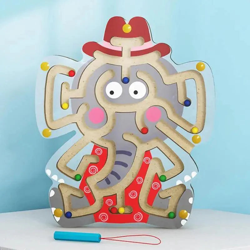 Baby Wooden Toy for Children Magnetic Maze Balance Board Wood game , Maze Puzzle baby Toys  0-12Months - SJB-DIAMOND ELITES
