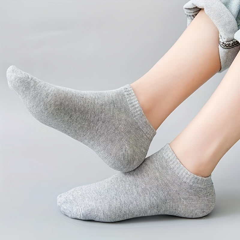 15 Pairs Unisex Low Cut Socks - Fashionable Solid Colors, Ultra-Soft & Featherweight - Ideal for Everyday Wear, Versatile Ladies & Gents Stockings & Hosiery Value Pack Lootquake LLC