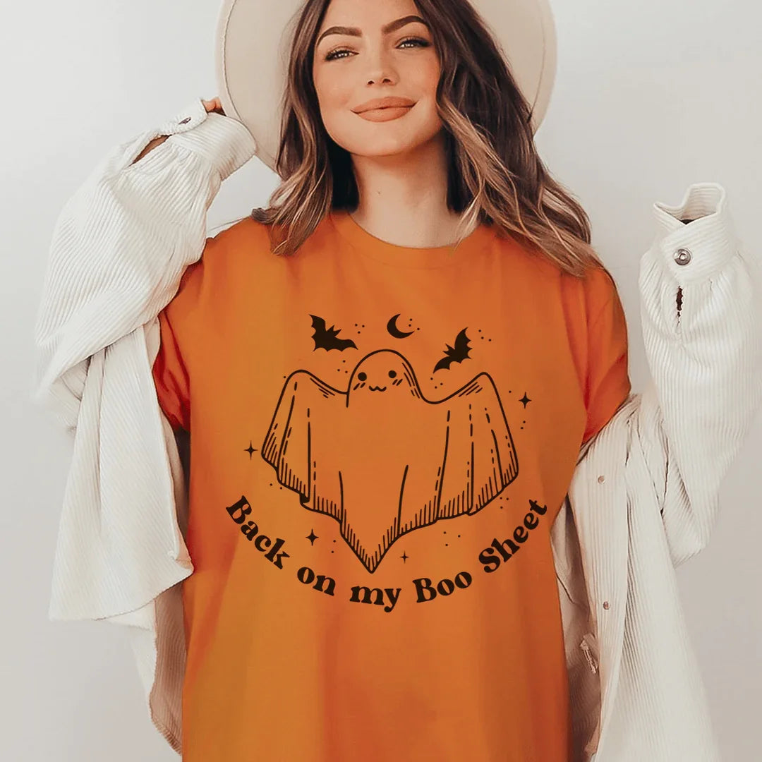 Back On My Boo Sheet Tee Peachy Sunday