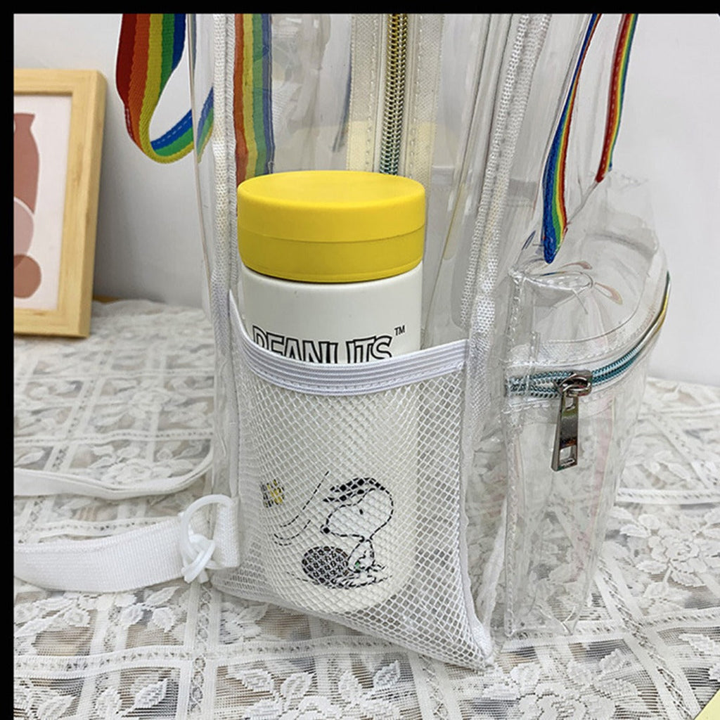 Waterproof PVC Backpack Purse with Clear Design, Durable and Stylish, Perfect for Travel, School, and Everyday Use School Bag Summer Waterproof PVC Beach Bag - SJB-DIAMOND ELITES