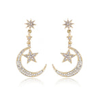 Star and Moon Drop Earrings Pi-Mart