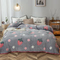 Plush Thick Snowflake Duvet Cover Single Piece Flannel Pi-Mart