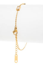 Baguette Crystal Fringe Stainless Steel Adjustable Bracelet