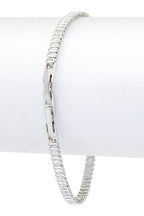 Baguette CZ Tennis Bracelet Dainty Classic Bridal Gift