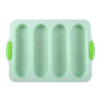 Baking Mold Food Grade 4 Grids Baguettes Silicone Mould Tray Anti-scalding Non-stick Bread Cake Molds Kitchen Tool Accessories Mold For Bread Baking  Loaves Bake Mold Loaf Muffin Pan Kitchen Baking Tools Stevvex
