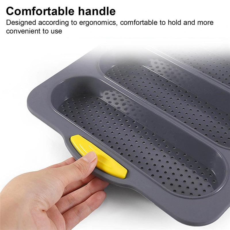 Baking Mold Food Grade 4 Grids Baguettes Silicone Mould Tray Anti-scalding Non-stick Bread Cake Molds Kitchen Tool Accessories Mold For Bread Baking  Loaves Bake Mold Loaf Muffin Pan Kitchen Baking Tools Stevvex