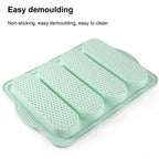 Baking Mold Food Grade 4 Grids Baguettes Silicone Mould Tray Anti-scalding Non-stick Bread Cake Molds Kitchen Tool Accessories Mold For Bread Baking  Loaves Bake Mold Loaf Muffin Pan Kitchen Baking Tools Stevvex