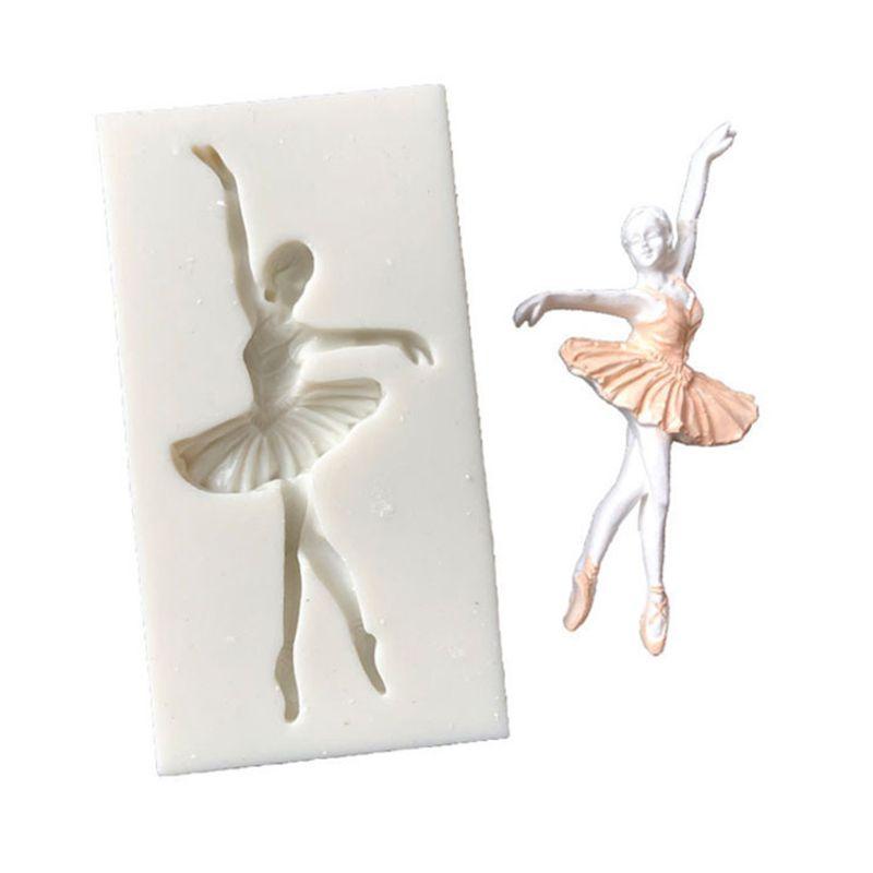 Ballet Girl Dancer Silicone Mold Fondant Chocolate Cake Stencil Decorating Tool Ballet Girl Silicone Mold For Ballerina Dance Lovers Fondant Candy Making Chocolate Molds Lollipop Desserts Ice Cube Gum Clay Soap Biscuit Cupcake Topper Cake Stevvex