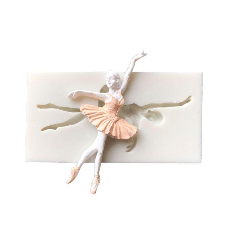 Ballet Girl Dancer Silicone Mold Fondant Chocolate Cake Stencil Decorating Tool Ballet Girl Silicone Mold For Ballerina Dance Lovers Fondant Candy Making Chocolate Molds Lollipop Desserts Ice Cube Gum Clay Soap Biscuit Cupcake Topper Cake Stevvex