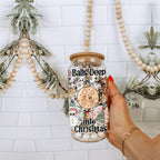 Balls Deep 17oz Christmas Mug Funny Holiday Cup With Ornament Design Humorous Seasonal Drinkware BandsCo Straps