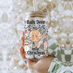 Balls Deep 17oz Christmas Mug Funny Holiday Cup With Ornament Design Humorous Seasonal Drinkware BandsCo Straps