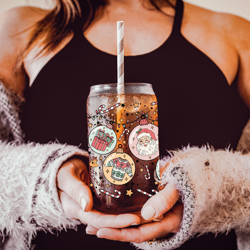 Balls Deep 17oz Christmas Mug Funny Holiday Cup With Ornament Design Humorous Seasonal Drinkware BandsCo Straps