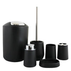Bamboo Bathroom Accessories Set Plastic Bathroom Kit Soap Dispenser Toothbrush Cup Soap Dish Toilet Brush Holder Trash Can Bathroom Accessories Toothbrush Holder Toothbrush Cup Soap Dispenser Soap Dish Toilet Brush Holder Trash Can For Home Apartment Stevvex