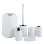 Bamboo Bathroom Accessories Set Plastic Bathroom Kit Soap Dispenser Toothbrush Cup Soap Dish Toilet Brush Holder Trash Can Bathroom Accessories Toothbrush Holder Toothbrush Cup Soap Dispenser Soap Dish Toilet Brush Holder Trash Can For Home Apartment Stevvex