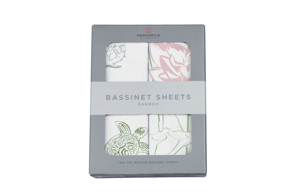 Bamboo Changing Pad Cover Bassinet Sheet Turtles Water Lily BandsCo Straps