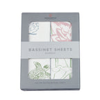 Bamboo Changing Pad Cover Bassinet Sheet Turtles Water Lily BandsCo Straps