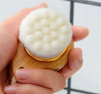 Bamboo Facial Exfoliating Brush Soft Superfine Fibers Pore Cleansing Brighten BandsCo Straps