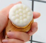 Bamboo Facial Exfoliating Brush Soft Superfine Fibers Pore Cleansing Brighten BandsCo Straps